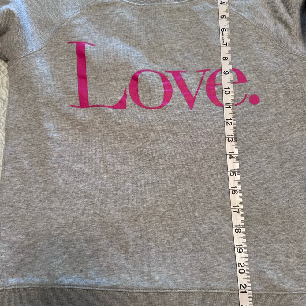 JCrew Women Love Sweatshirt Grey/Pink XS - Picture 9 of 10